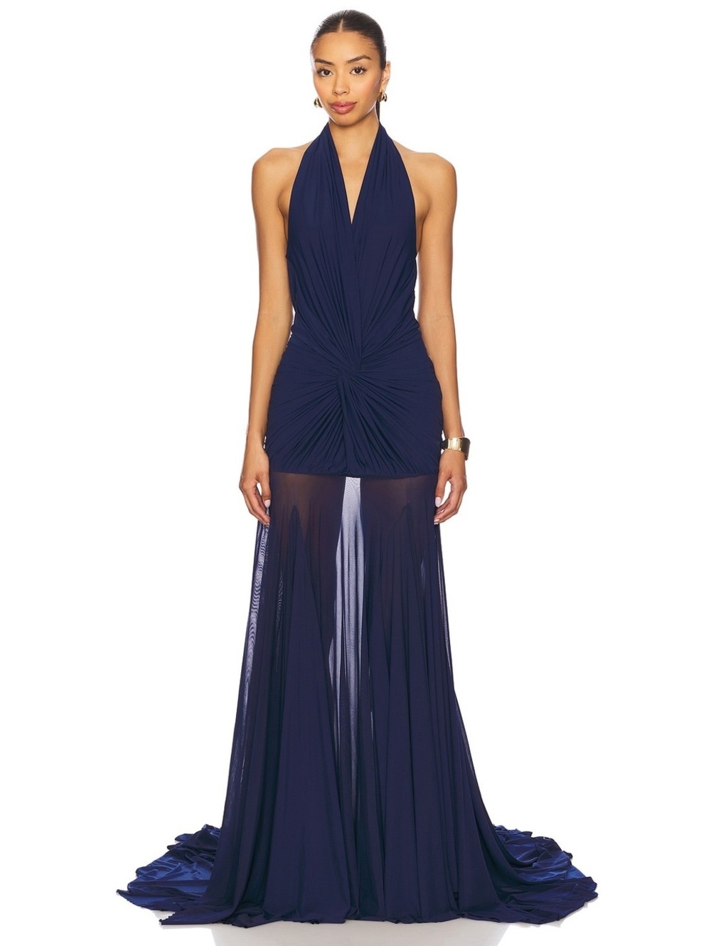 Deme by Gabriella Chloe Gown navy blue halter